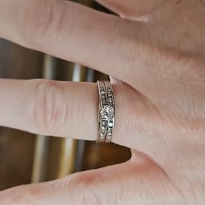 Platinum wedding ring set